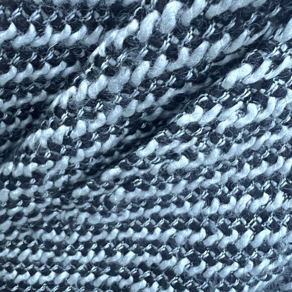 Second Female Petra Jacket M Black White Wool Blend Textured Open Front Coat - Picture 10 of 16